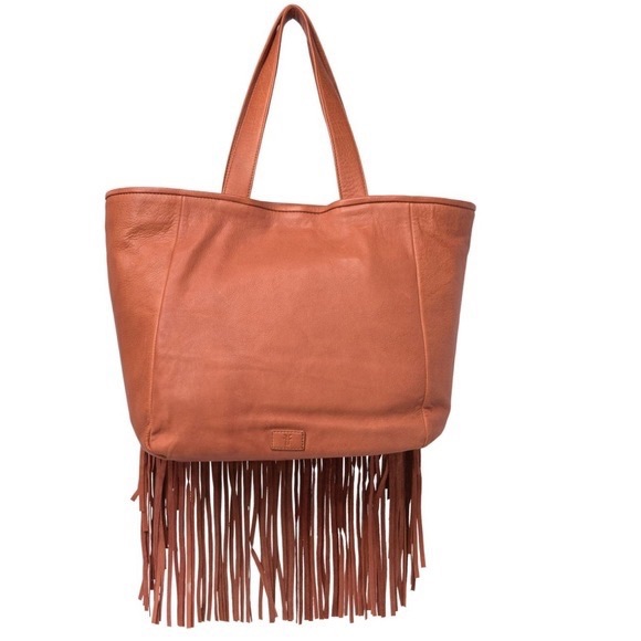 FRYE Vivian Leather Fringe Tote Bag in Brown - Picture 7 of 9